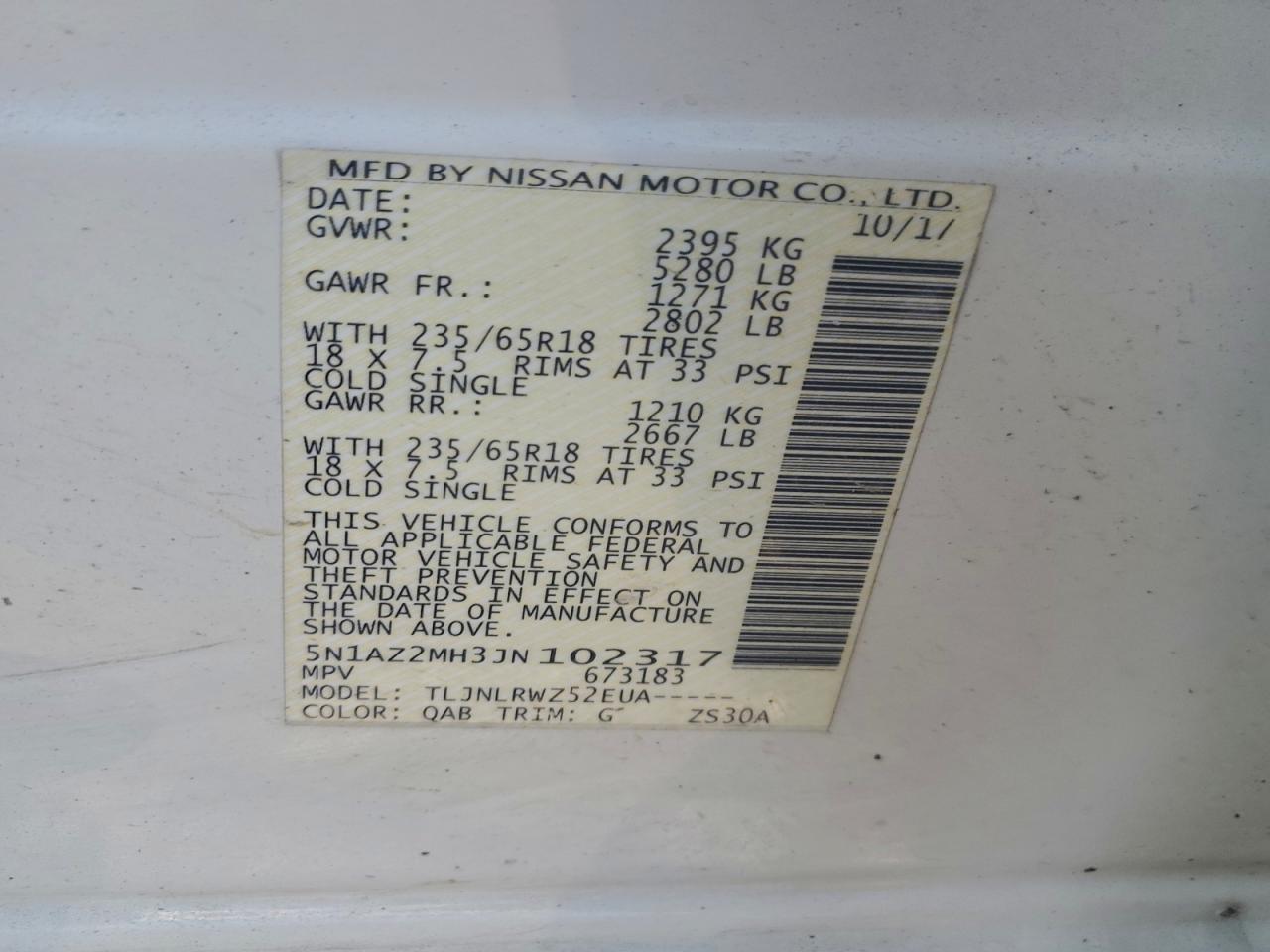 2018 NISSAN MURANO S photo 13
