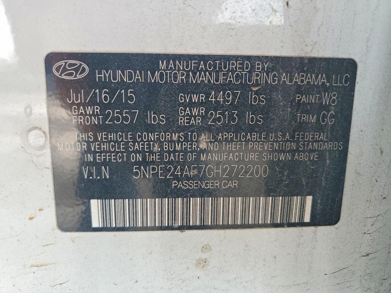 2016 HYUNDAI SONATA SE photo 13