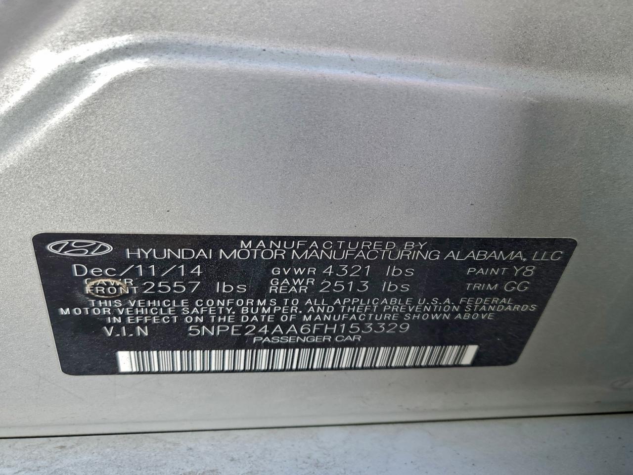 2015 HYUNDAI SONATA ECO photo 13