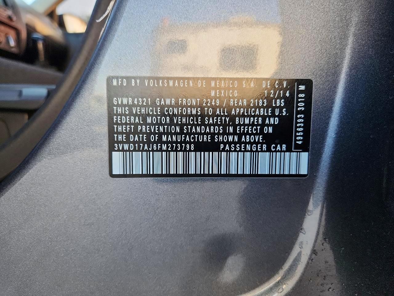 2015 VOLKSWAGEN JETTA SE photo 12