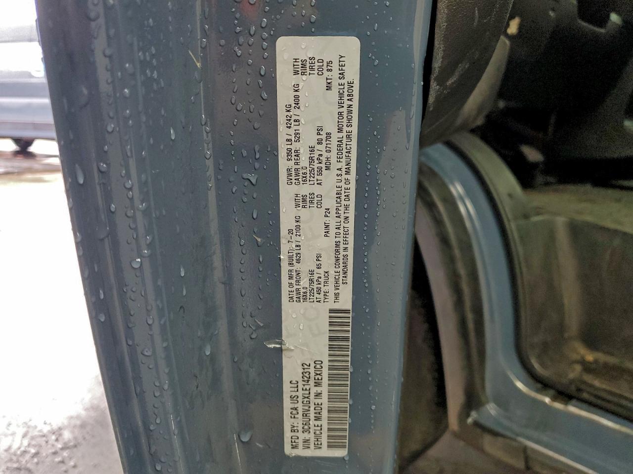 2020 RAM PROMASTER 3500 DELIVERY VAN photo 13