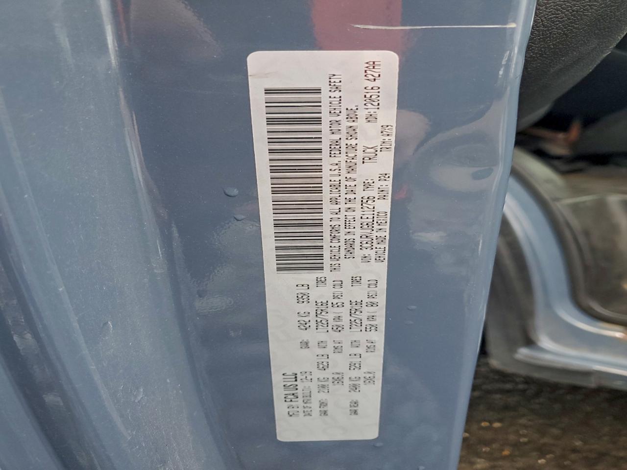 2020 RAM PROMASTER 3500 DELIVERY VAN photo 13