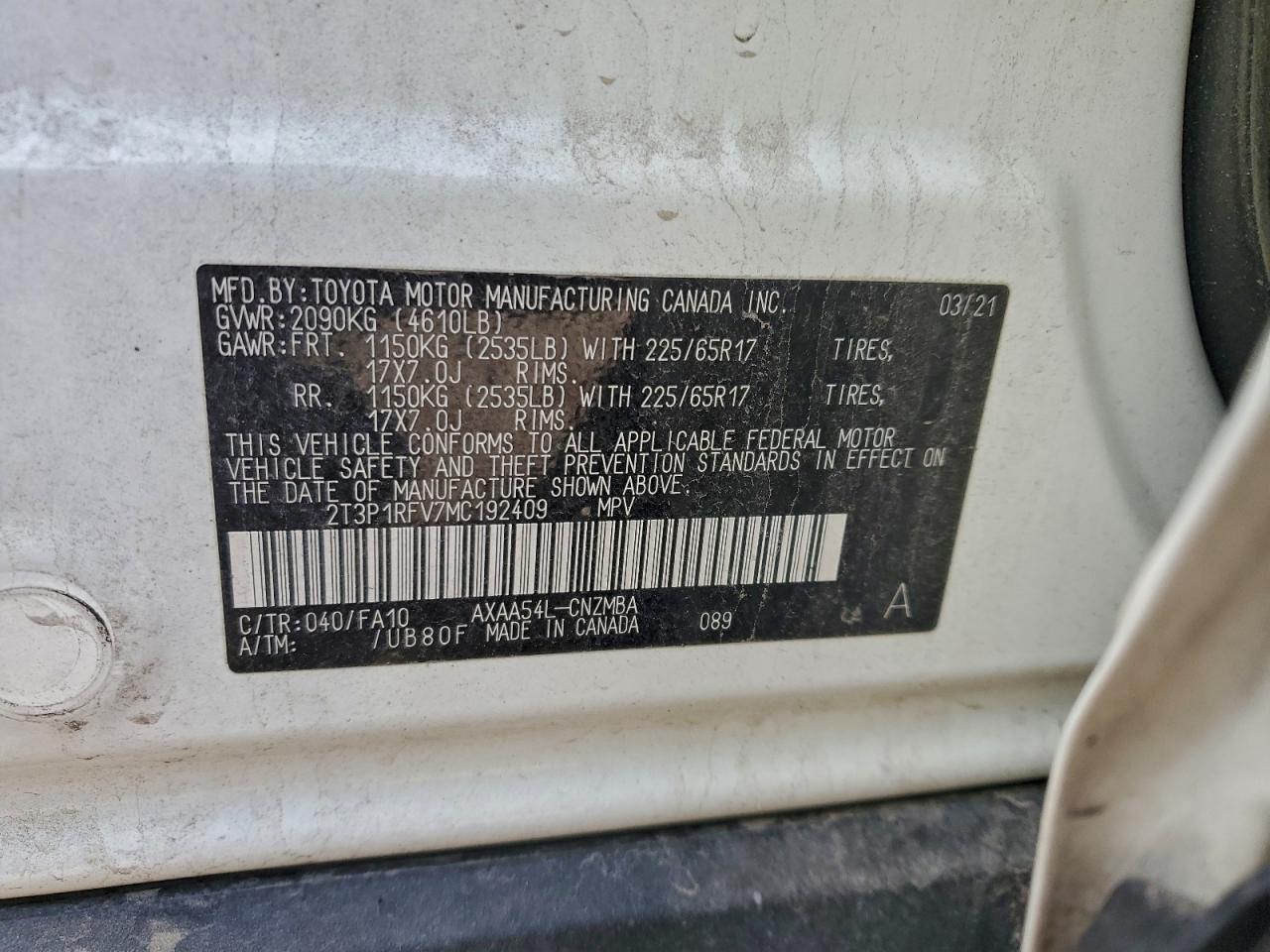 2021 TOYOTA RAV4 XLE photo 12