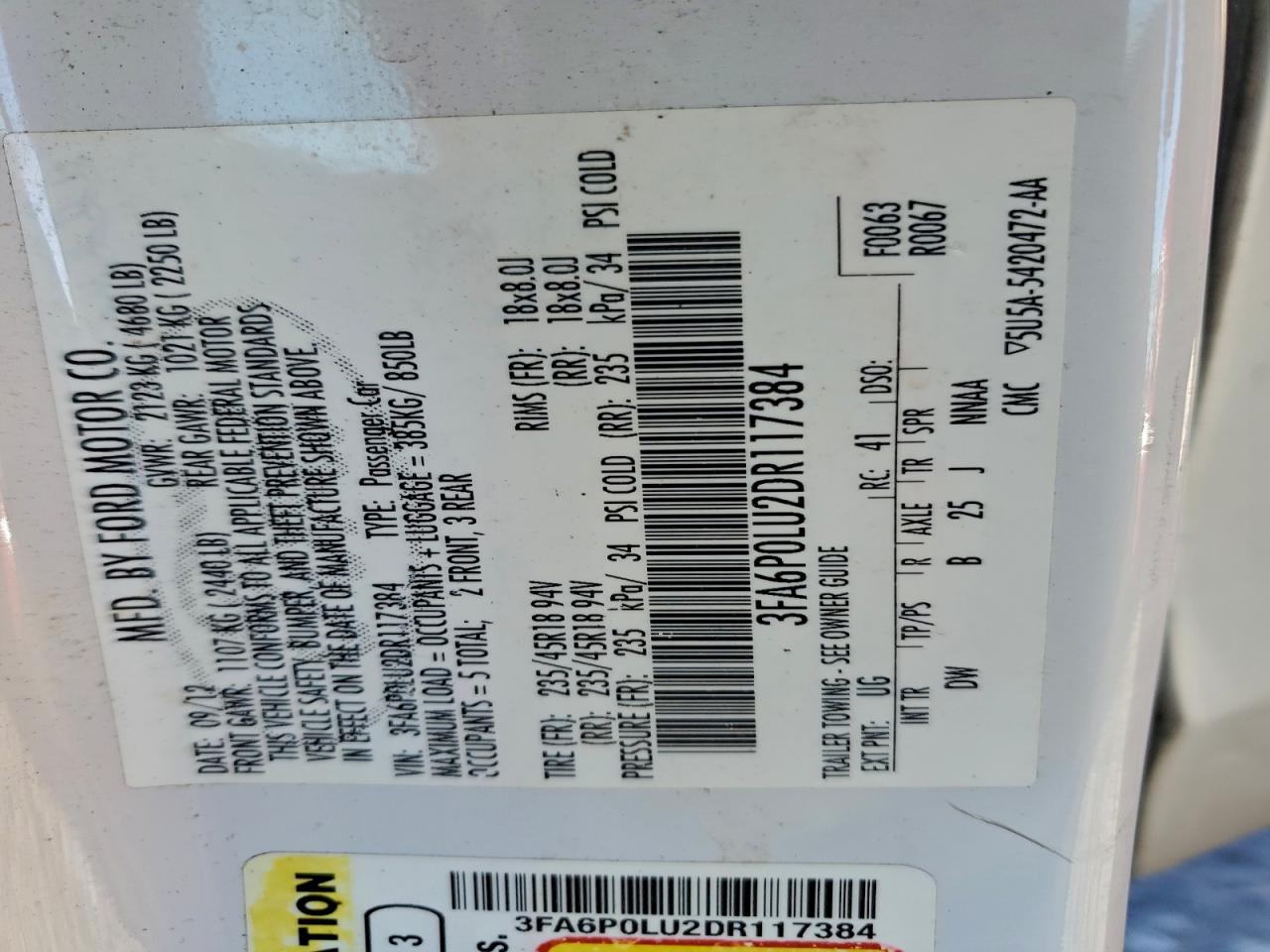 2013 FORD FUSION SE HYBRID photo 12