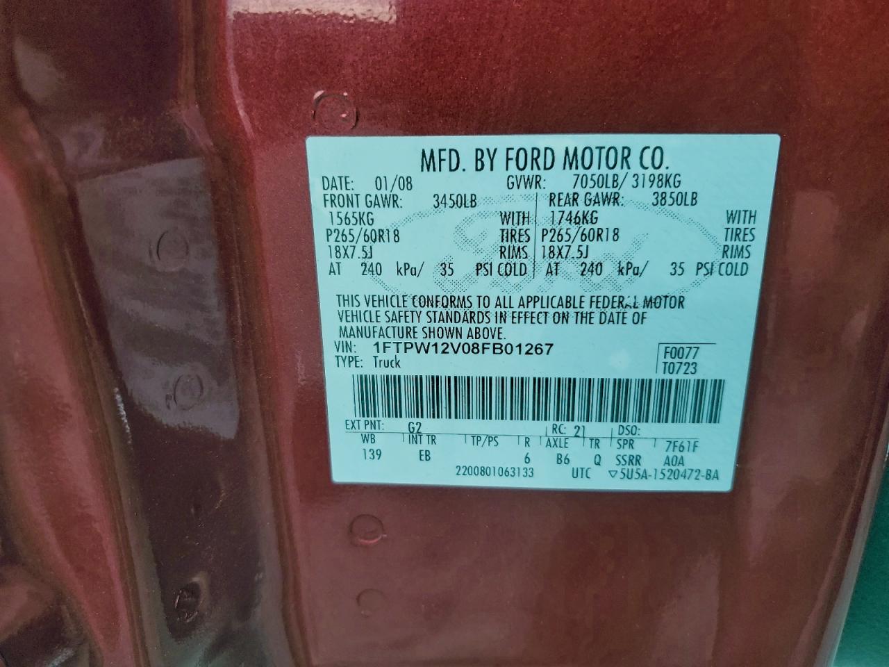 2008 FORD F150 SUPERCREW photo 12