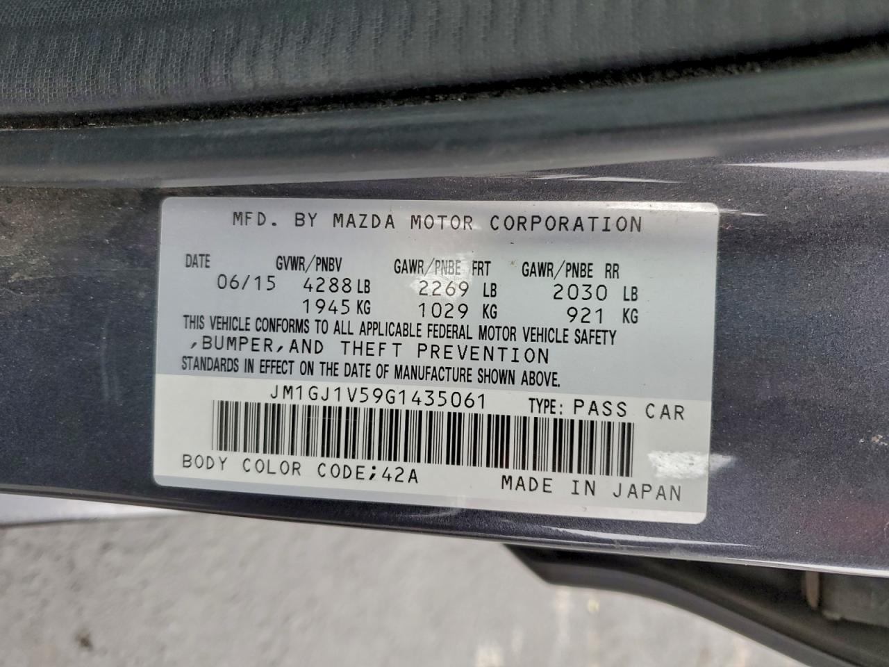 2016 MAZDA 6 TOURING photo 13