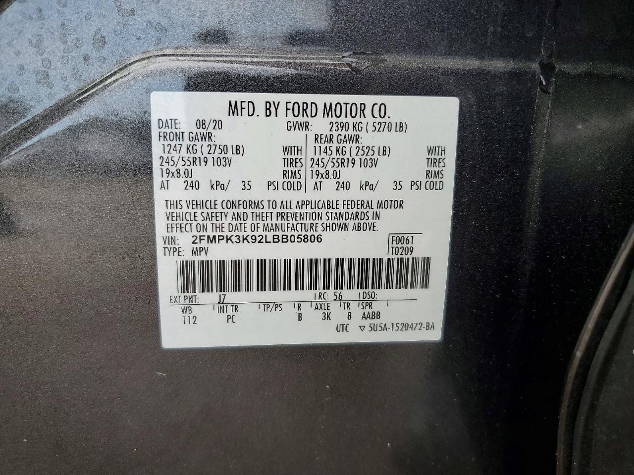 2020 FORD EDGE TITANIUM photo 14
