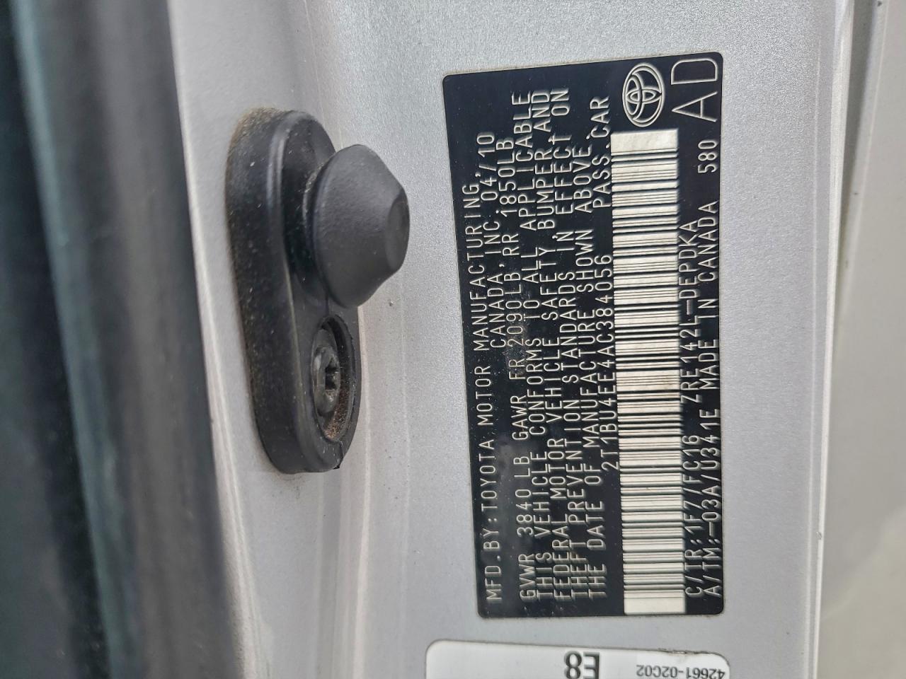 2010 TOYOTA COROLLA BASE photo 12