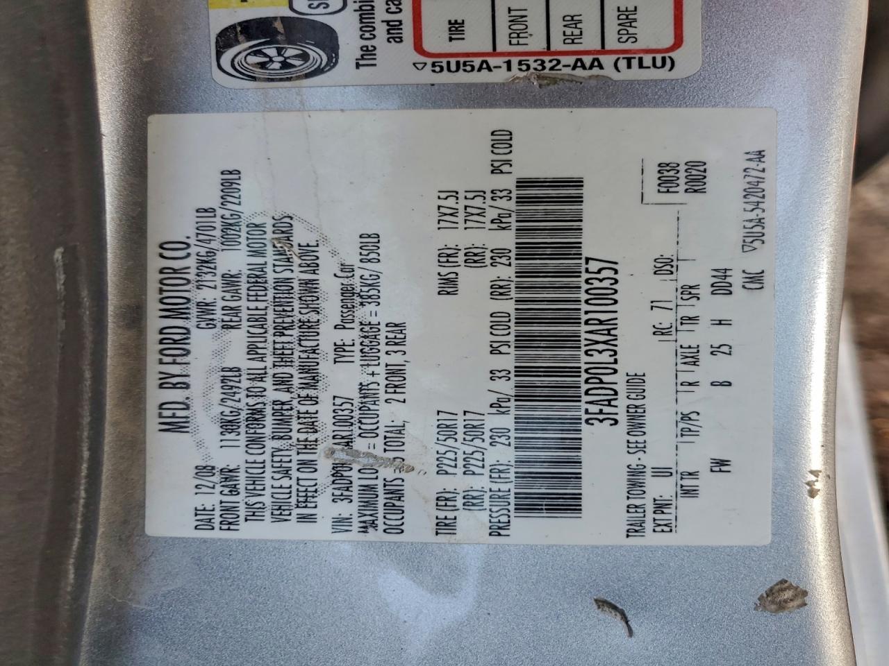 2010 FORD FUSION HYBRID photo 13