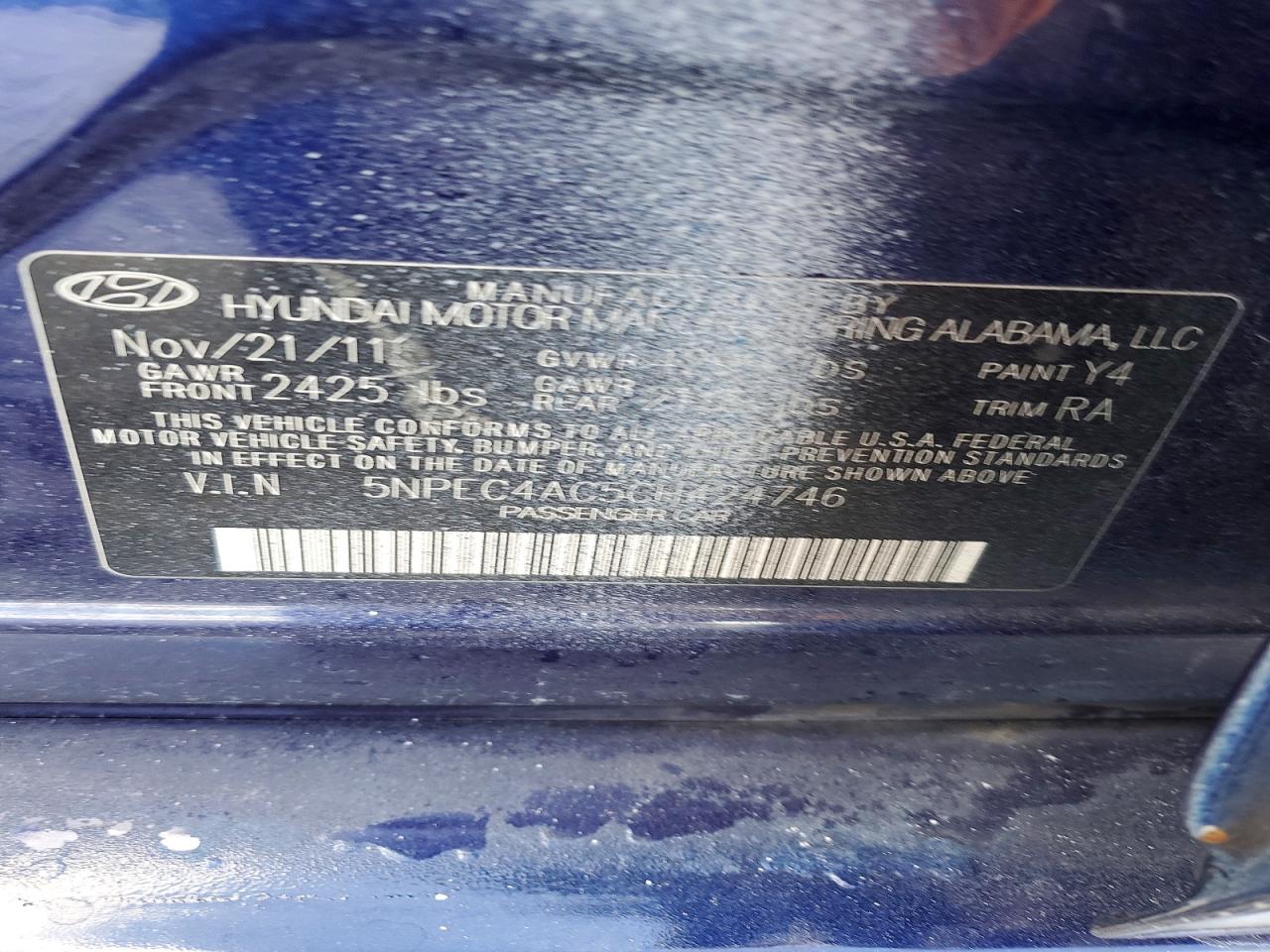 2012 HYUNDAI SONATA SE photo 23