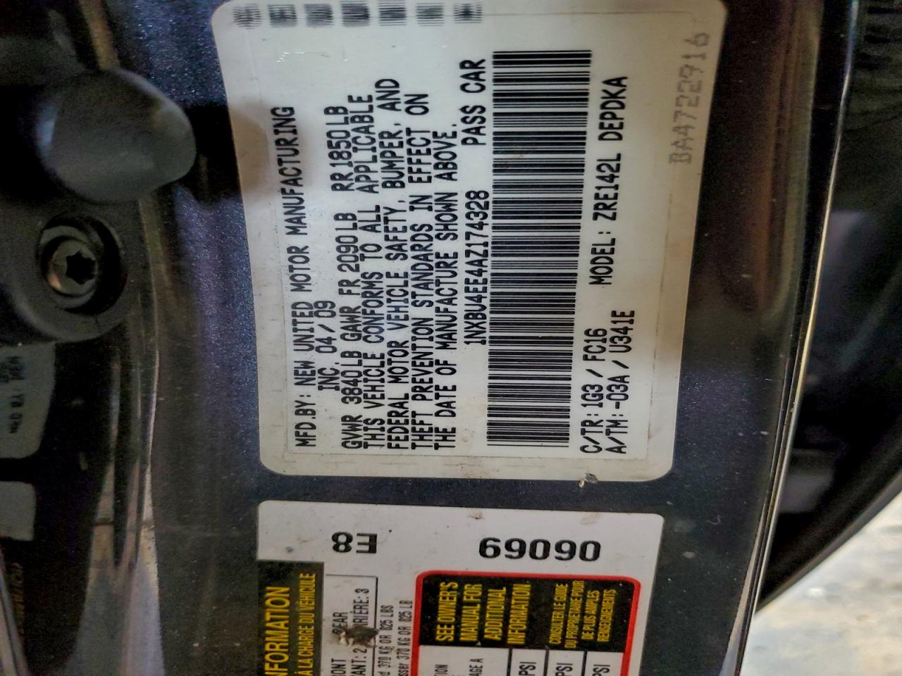 2010 TOYOTA COROLLA BASE photo 13