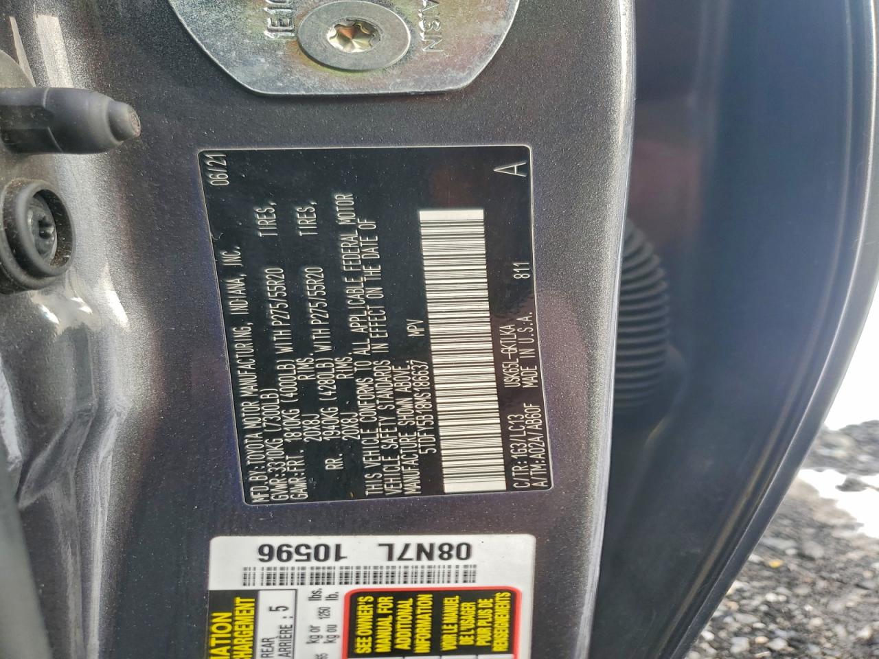 2021 TOYOTA SEQUOIA LIMITED photo 13