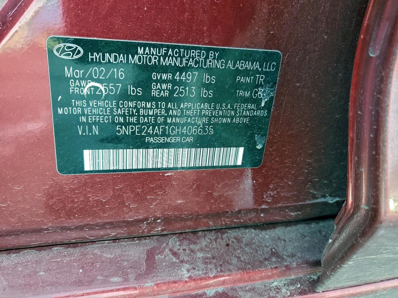 2016 HYUNDAI SONATA SE photo 13