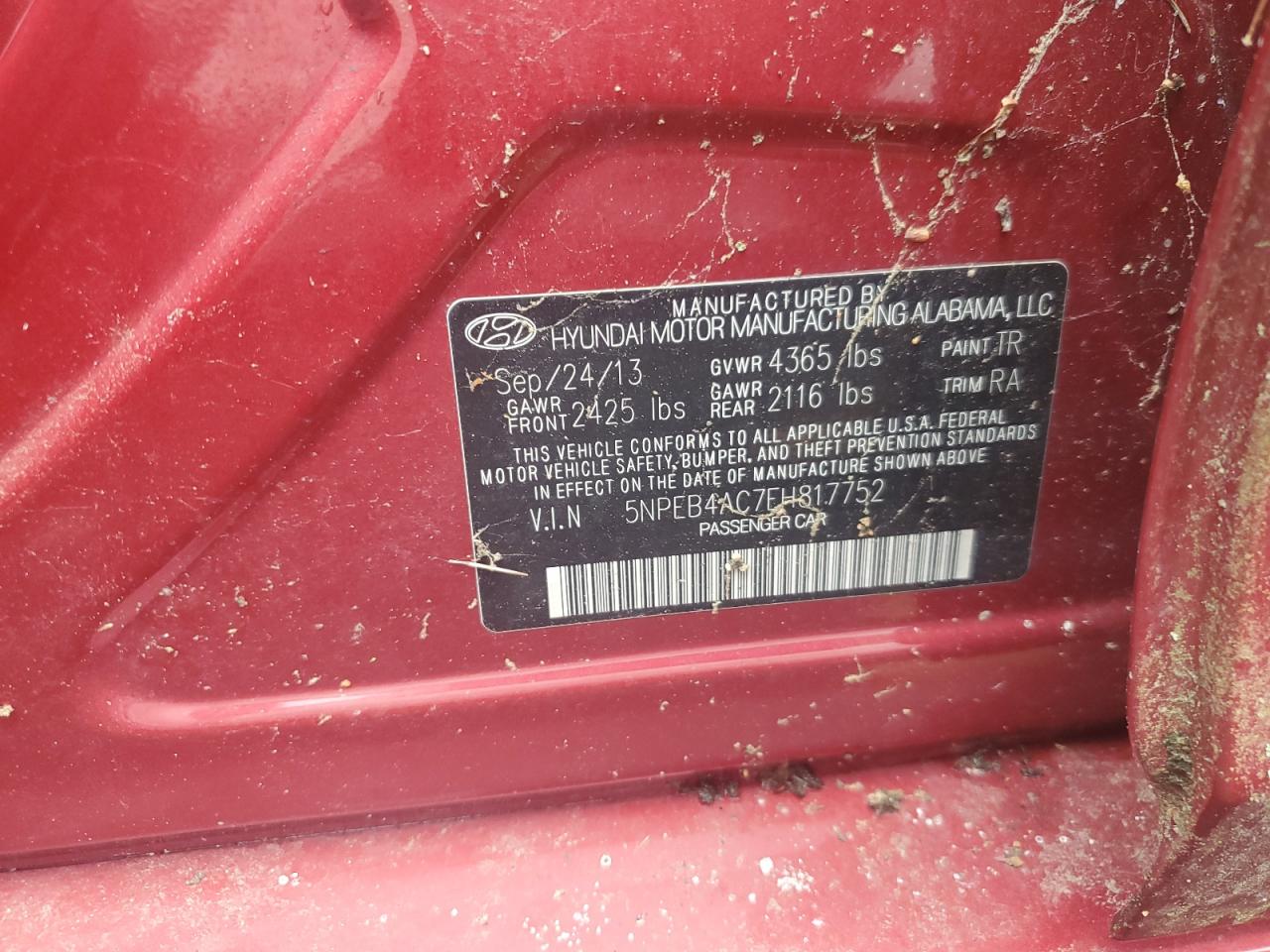2014 HYUNDAI SONATA photo 12