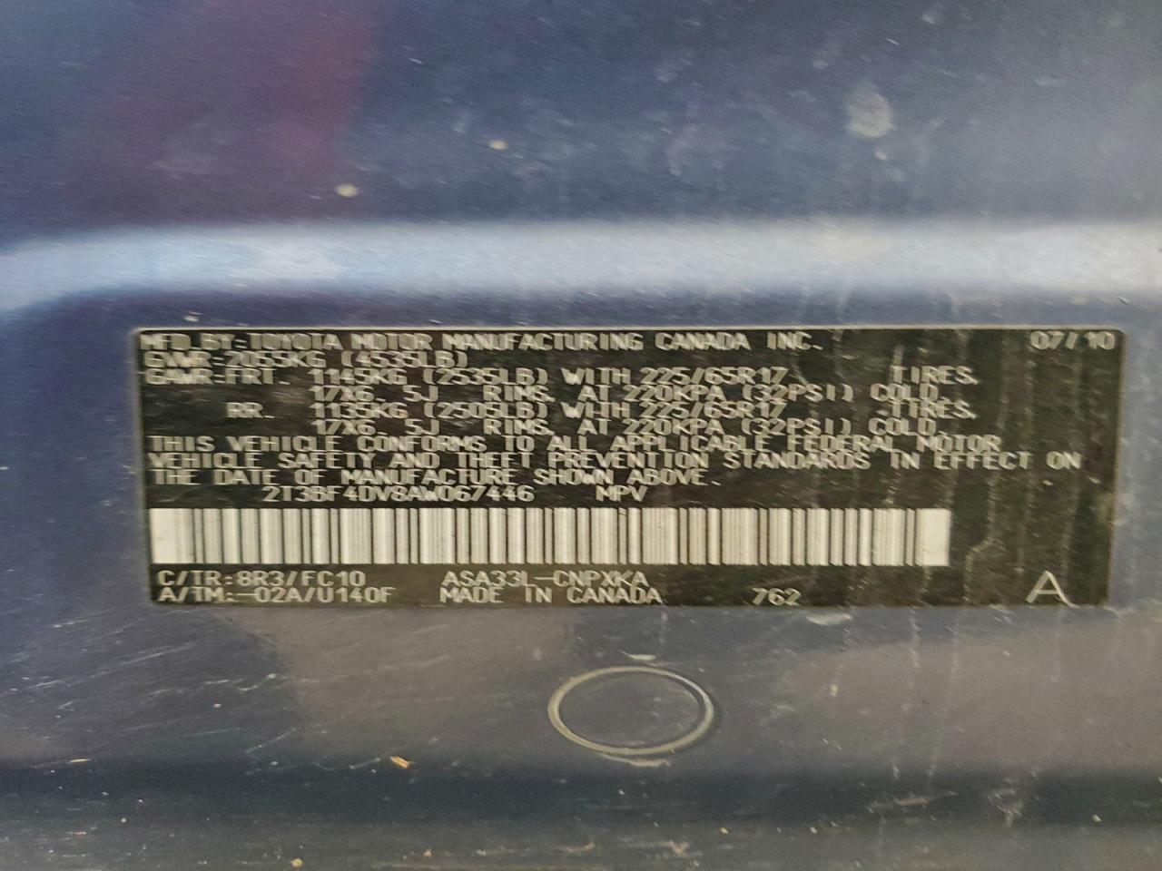 2010 TOYOTA RAV4 photo 12