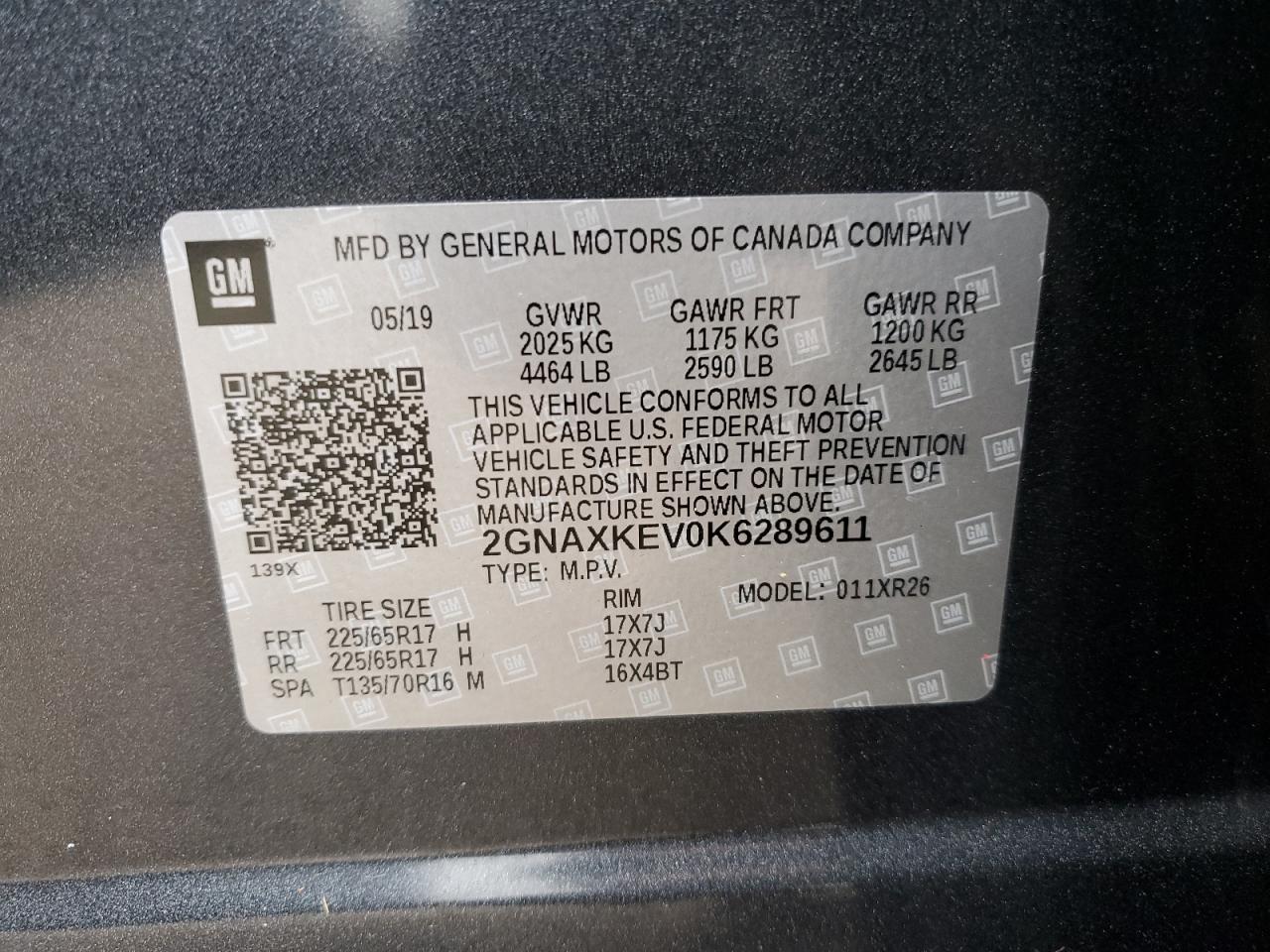 2019 CHEVROLET EQUINOX LT photo 12