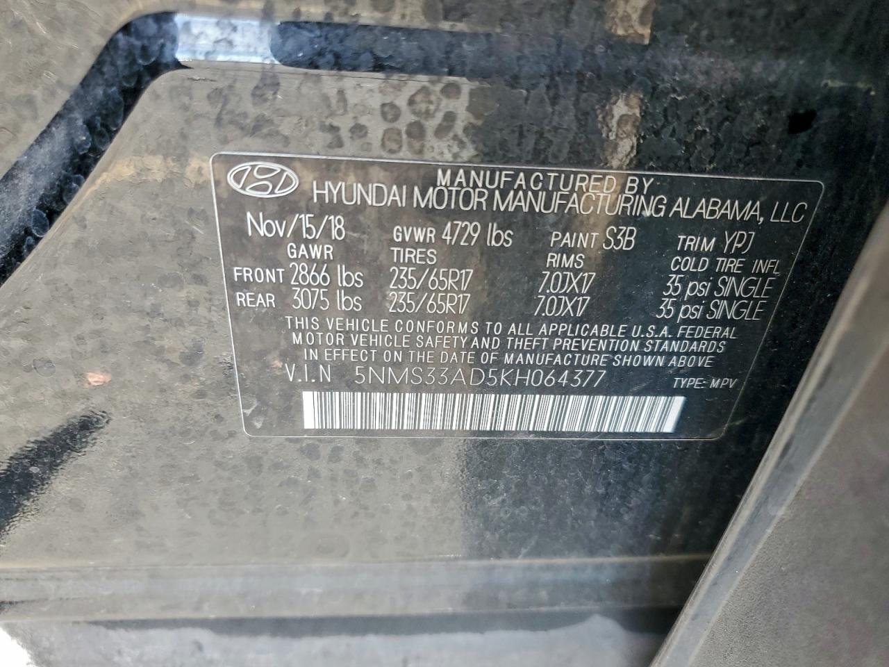 2019 HYUNDAI SANTA FE SEL photo 14