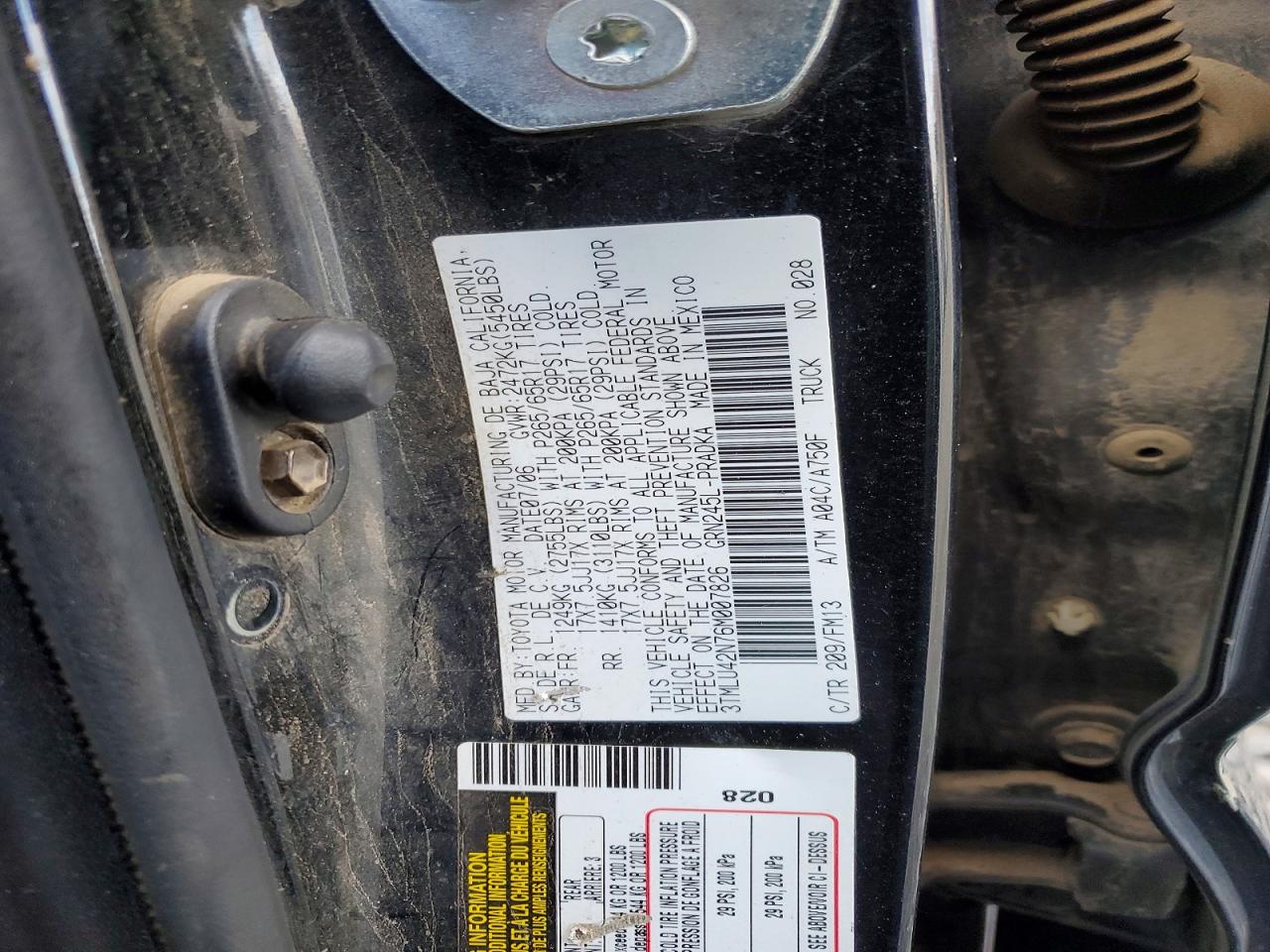 2006 TOYOTA TACOMA DOUBLE CAB photo 12