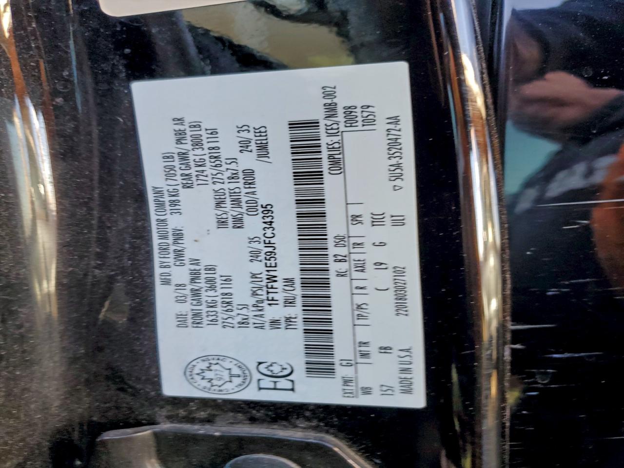 2018 FORD F150 SUPERCREW photo 12