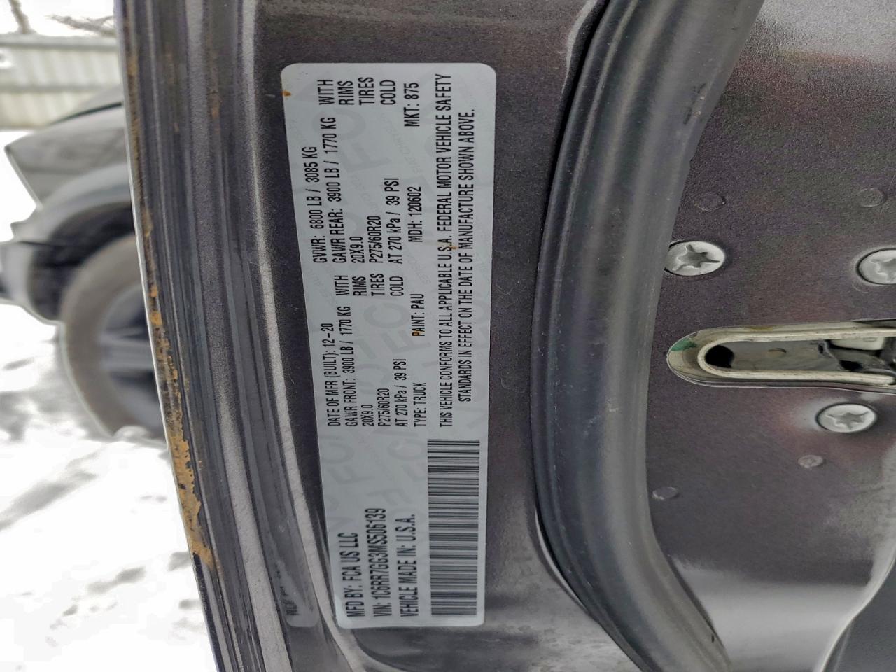 2021 RAM 1500 CLASSIC SLT photo 12