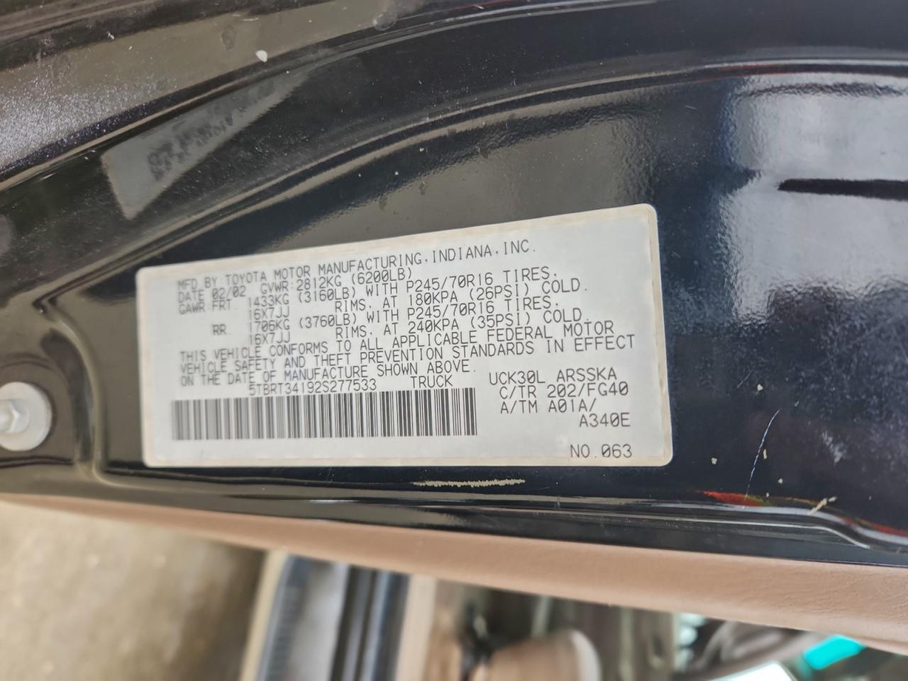 2002 TOYOTA TUNDRA ACCESS CAB photo 12
