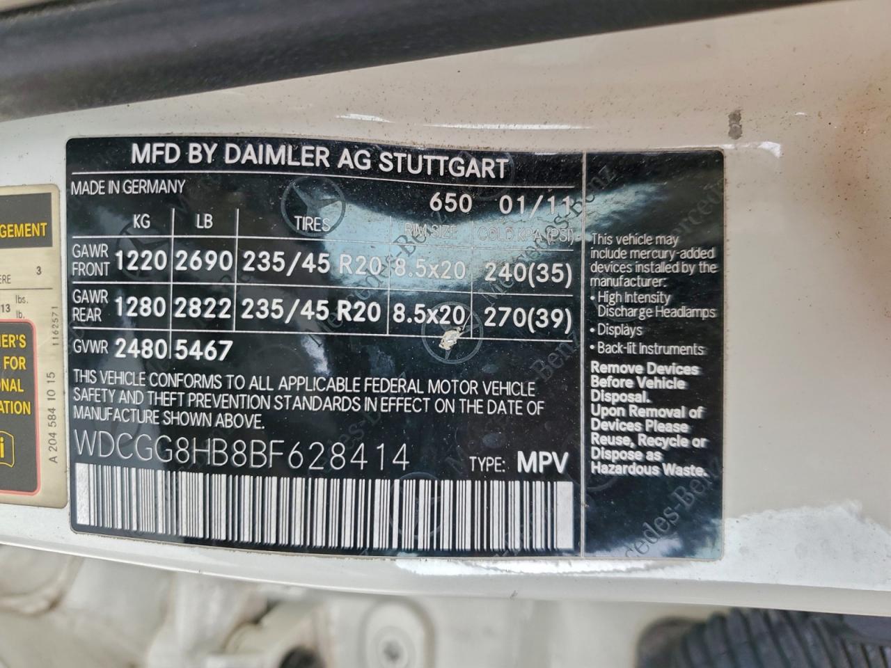 2011 MERCEDES-BENZ GLK 350 4MATIC photo 13