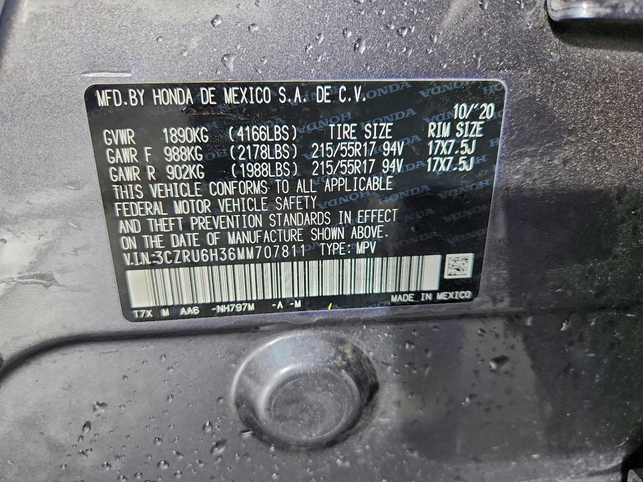 2021 HONDA HR-V LX photo 13