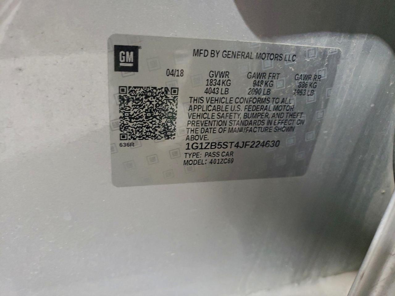 2018 CHEVROLET MALIBU LS photo 12