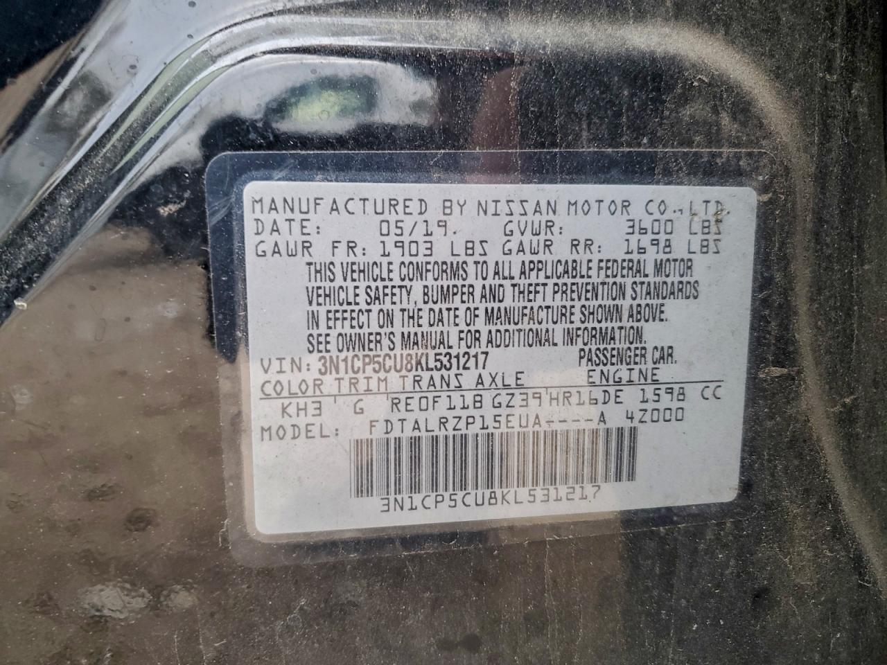 2019 NISSAN KICKS S photo 13
