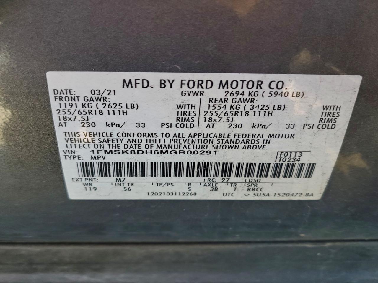 2021 FORD EXPLORER XLT photo 13