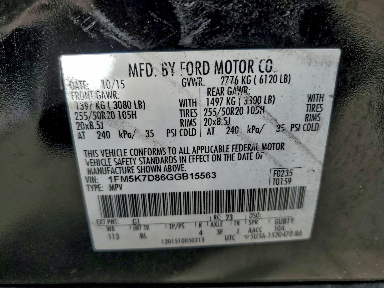 2016 FORD EXPLORER XLT photo 13