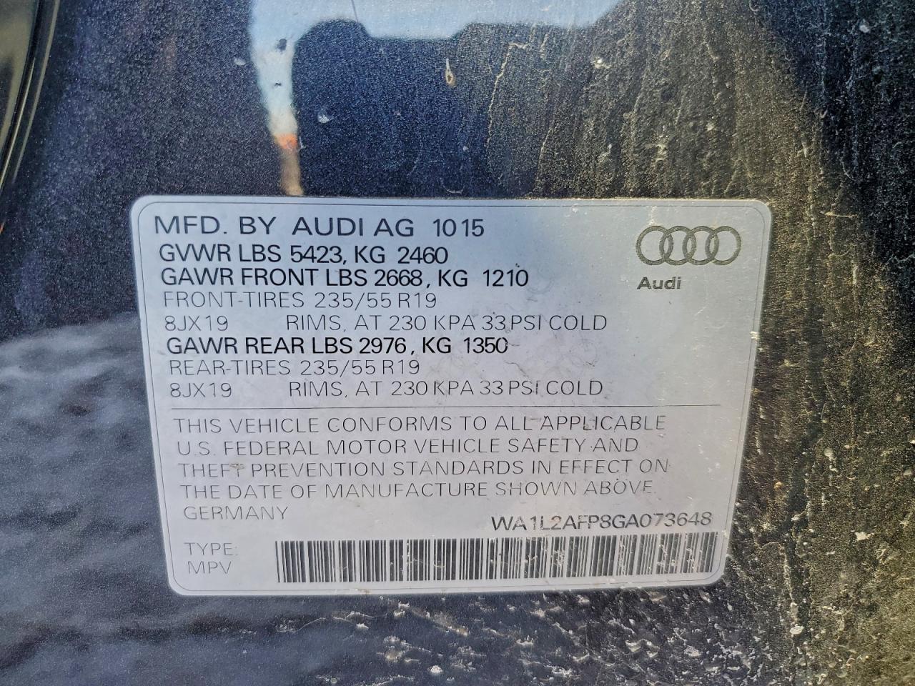 2016 AUDI Q5 PREMIUM PLUS photo 13