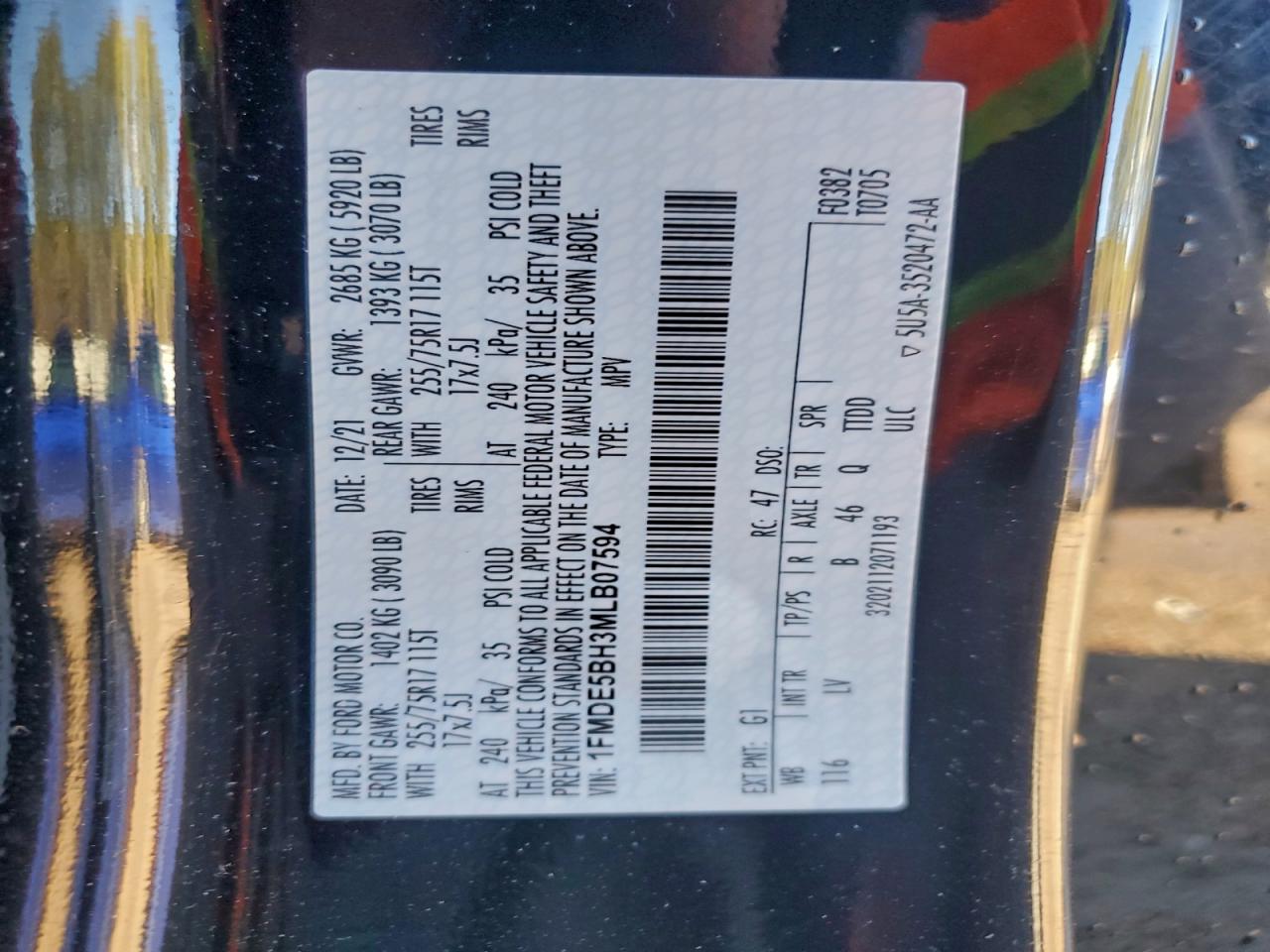 2021 FORD BRONCO BASE photo 13