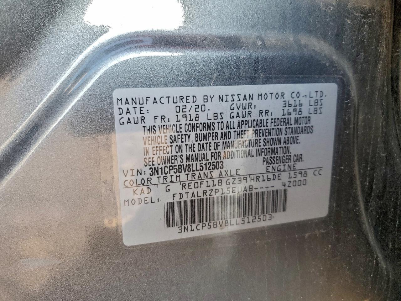 2020 NISSAN KICKS S photo 12