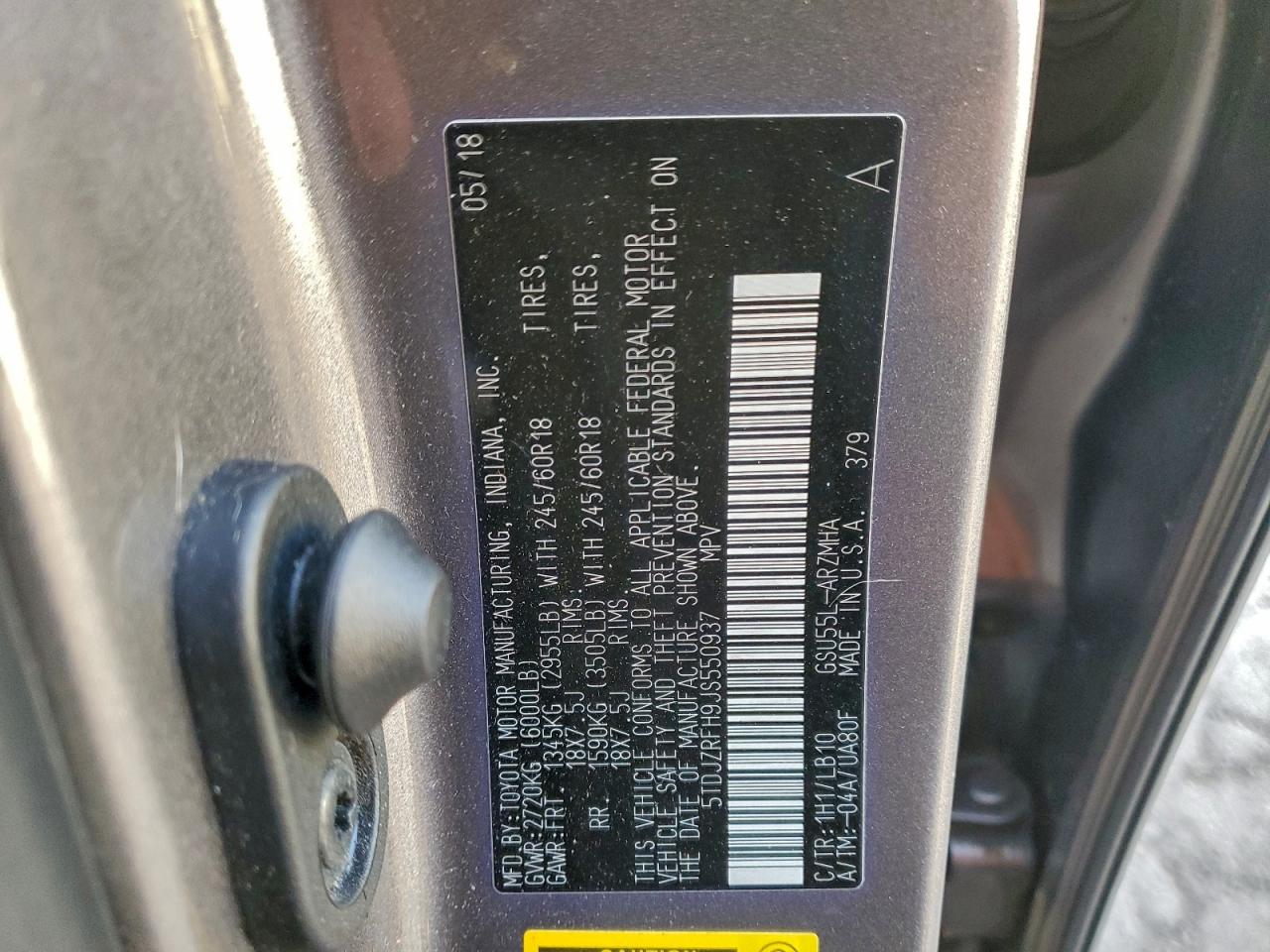 2018 TOYOTA HIGHLANDER SE photo 13