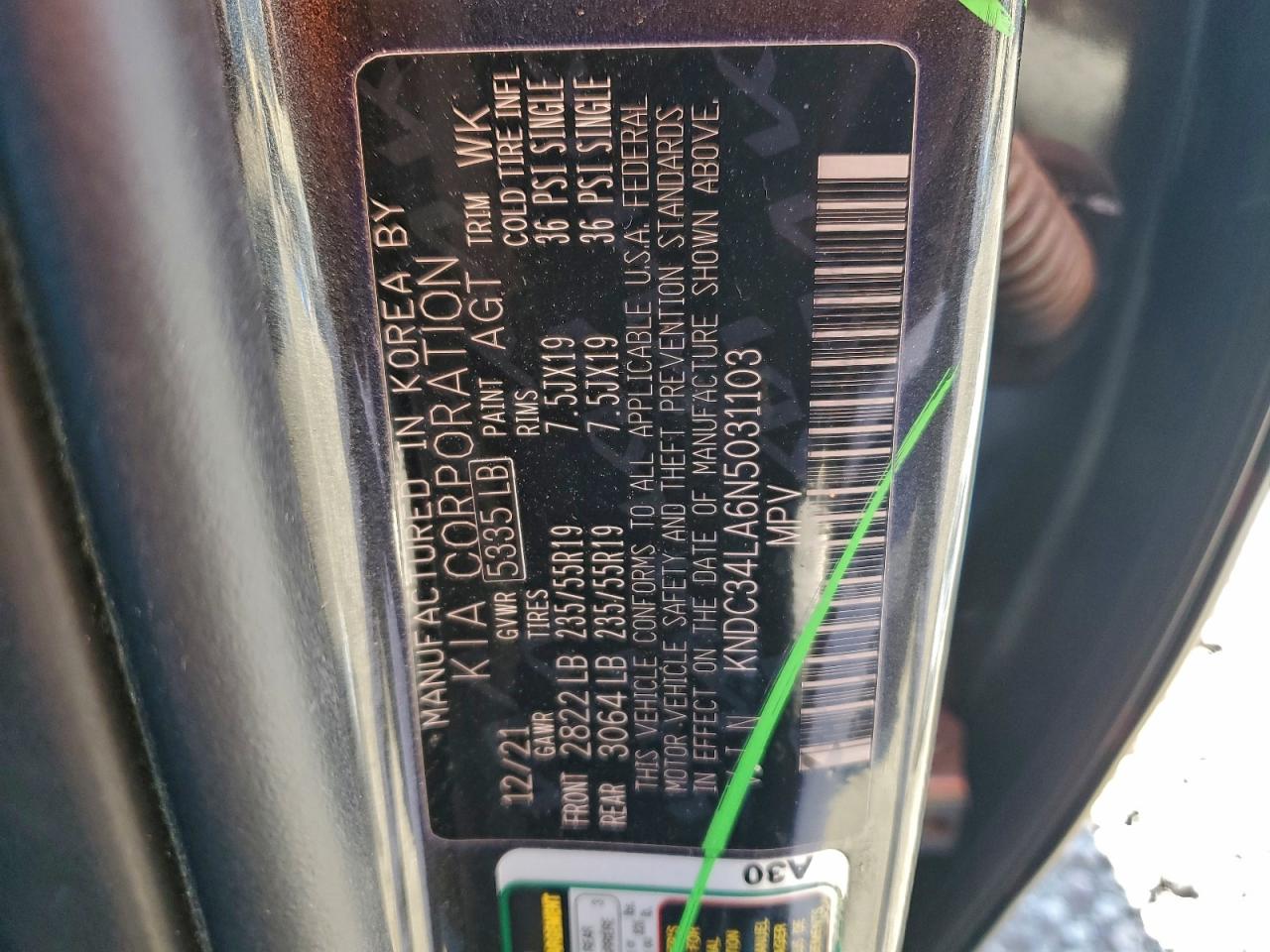 2022 KIA EV6 LIGHT photo 12