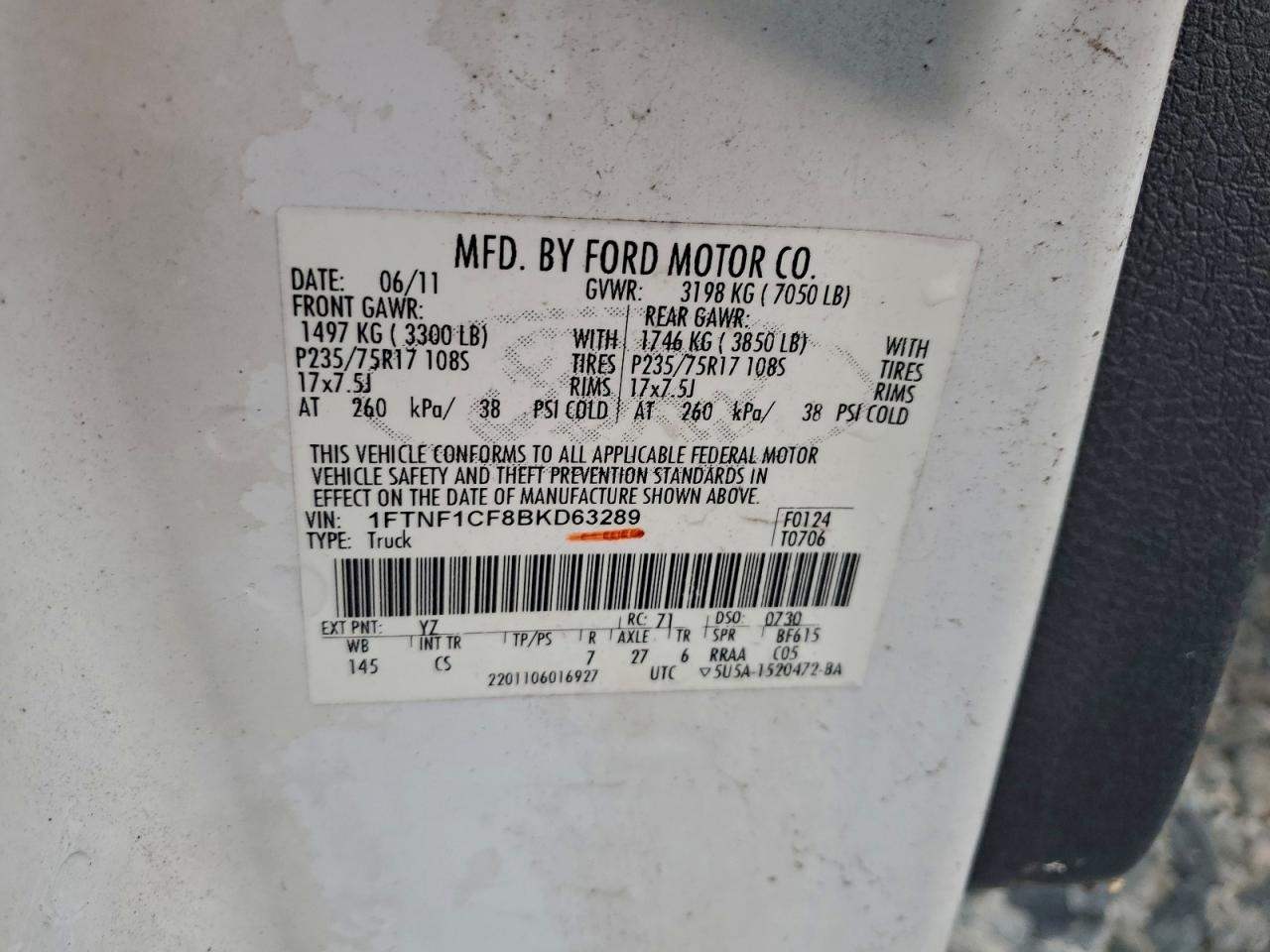 2011 FORD F150 photo 13