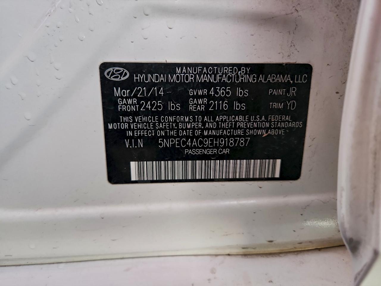 2014 HYUNDAI SONATA SE photo 12