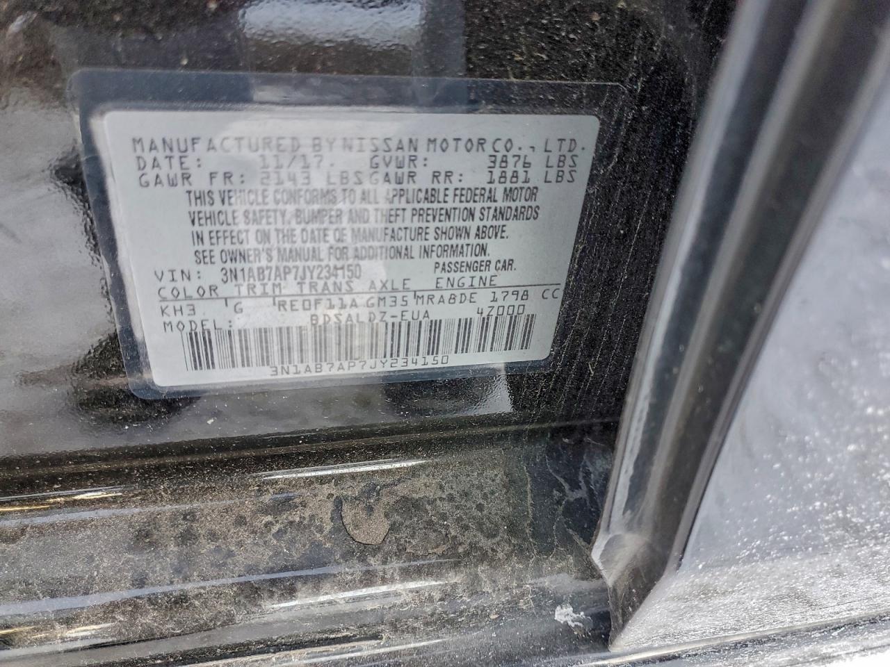 2018 NISSAN SENTRA S photo 12