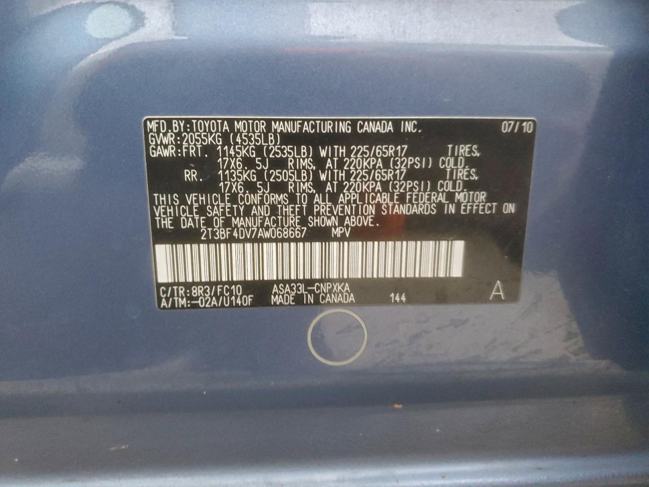 2010 TOYOTA RAV4 photo 12