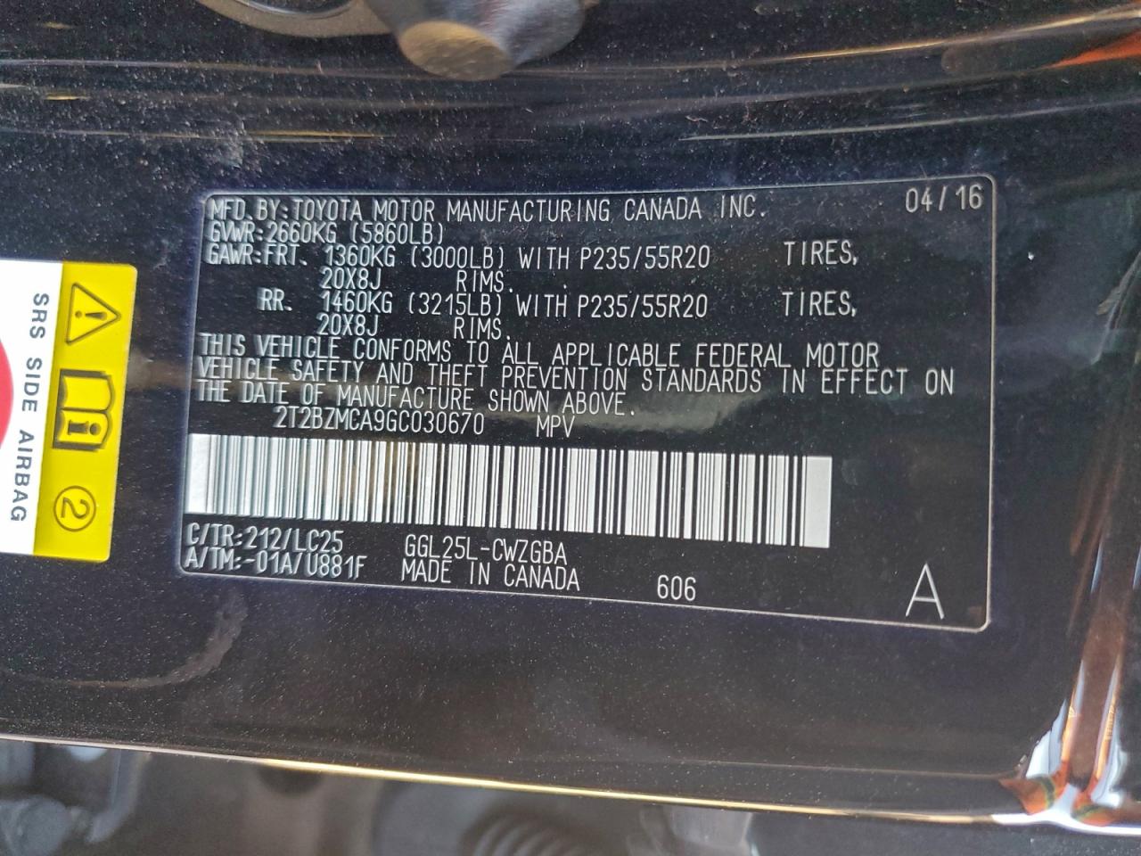 2016 LEXUS RX 350 BASE photo 14
