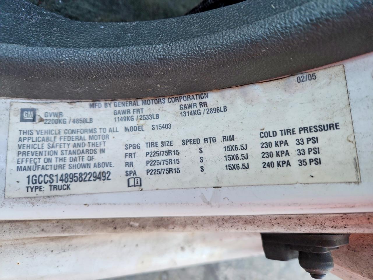 2005 CHEVROLET COLORADO photo 12
