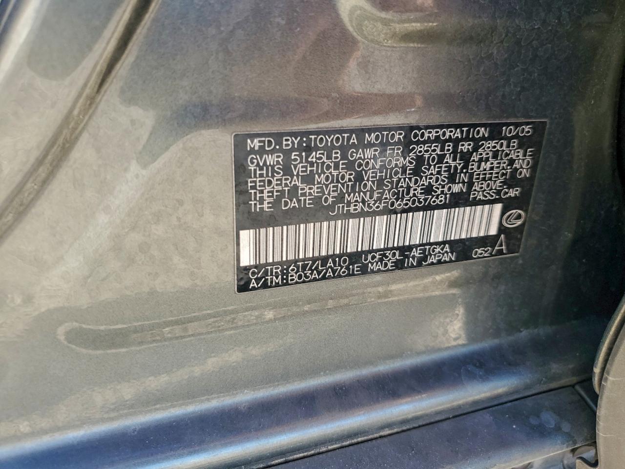 2006 LEXUS LS 430 photo 12