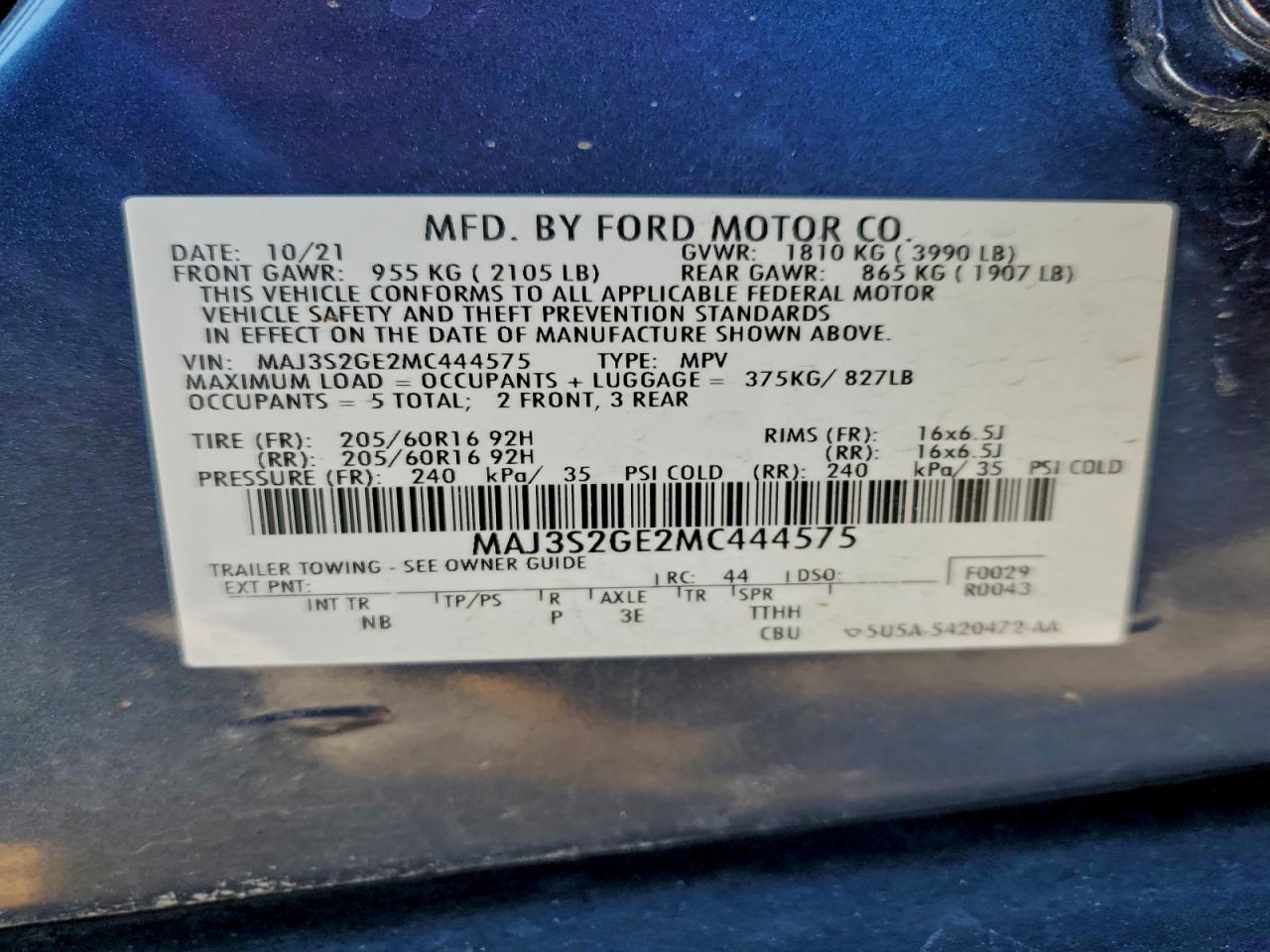 2021 FORD ECOSPORT SE photo 13