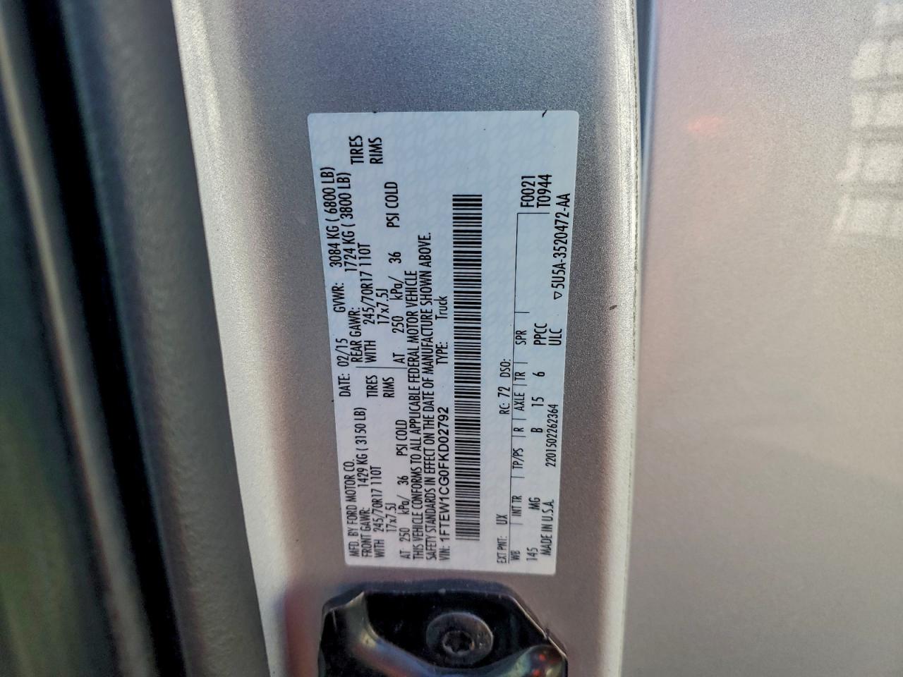 2015 FORD F150 SUPERCREW photo 13