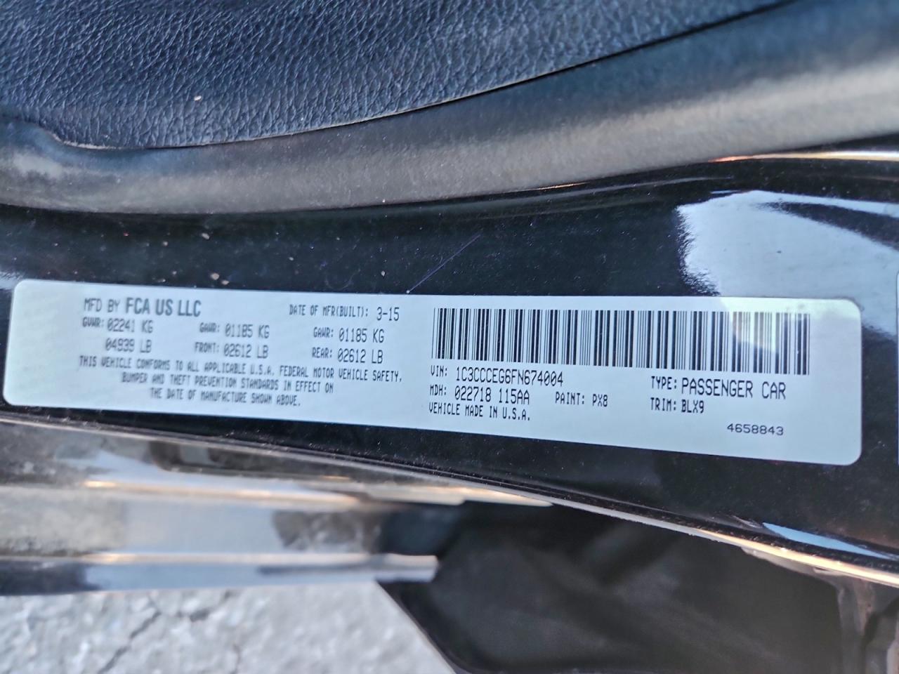 2015 CHRYSLER 200 C photo 12