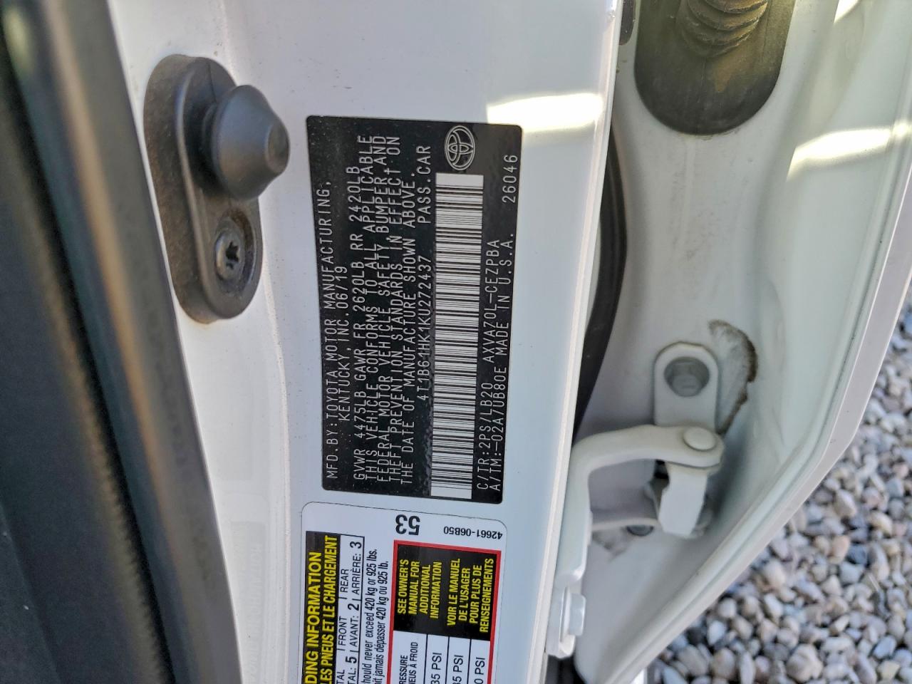2019 TOYOTA CAMRY XSE photo 12
