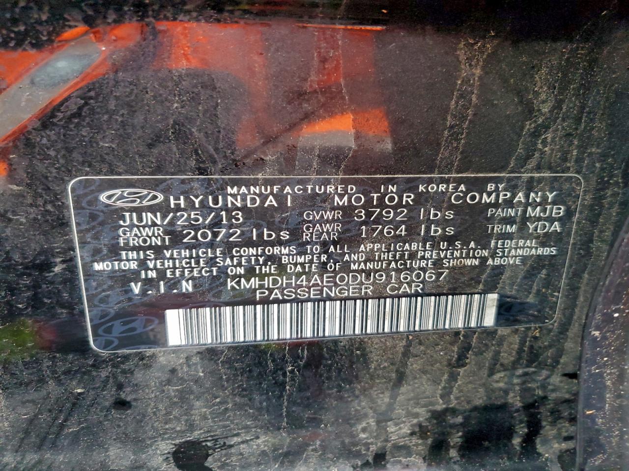 2013 HYUNDAI ELANTRA GLS photo 12