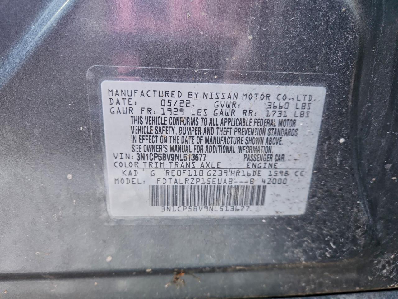 2022 NISSAN KICKS S photo 13