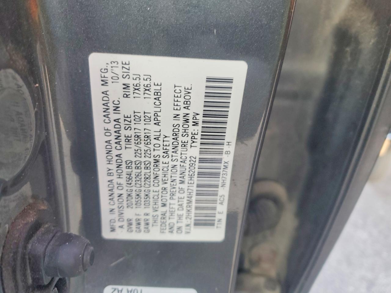 2014 HONDA CR-V EXL photo 13